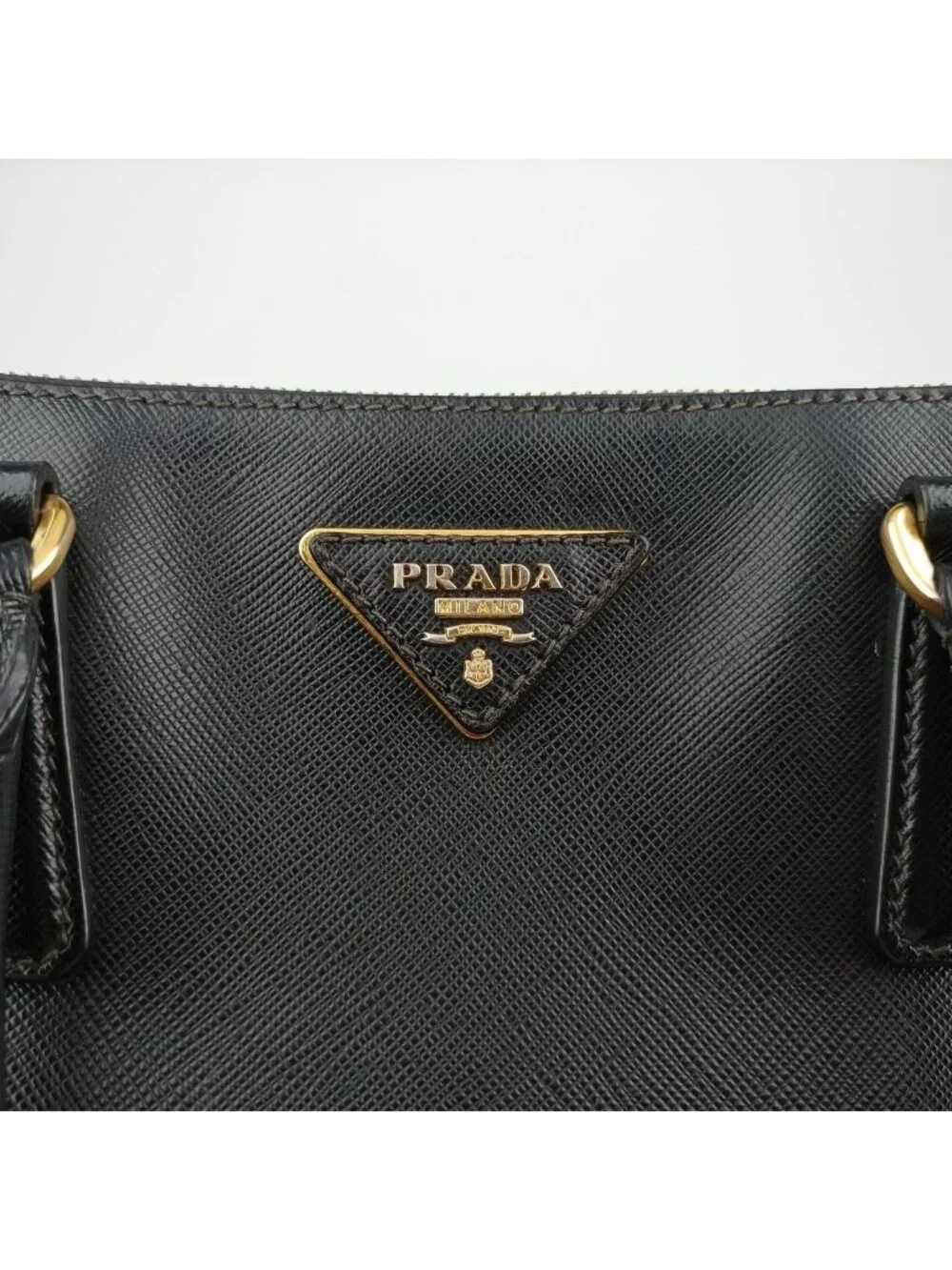 Prada Galleria Black Saffiano Leather 14 Shoulder
